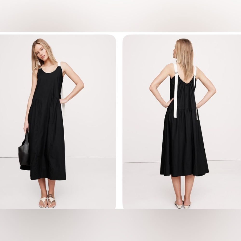 NWT banana republic XL cotton poplin swing maxi dress
